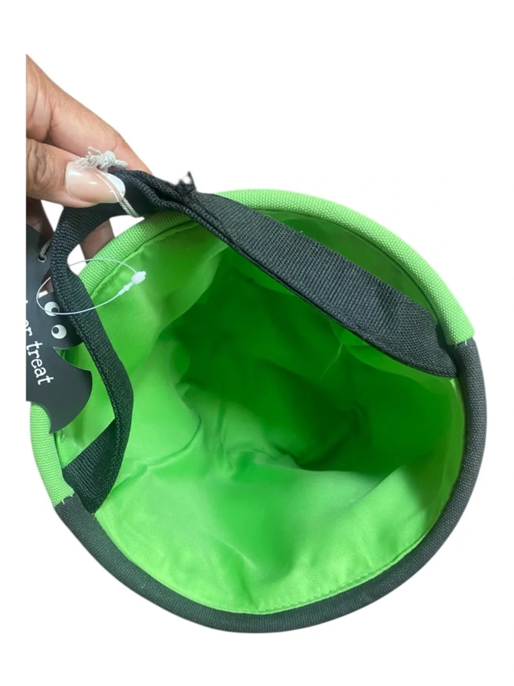 Cute Frankenstein Halloween Treat Bucket - Green & Black